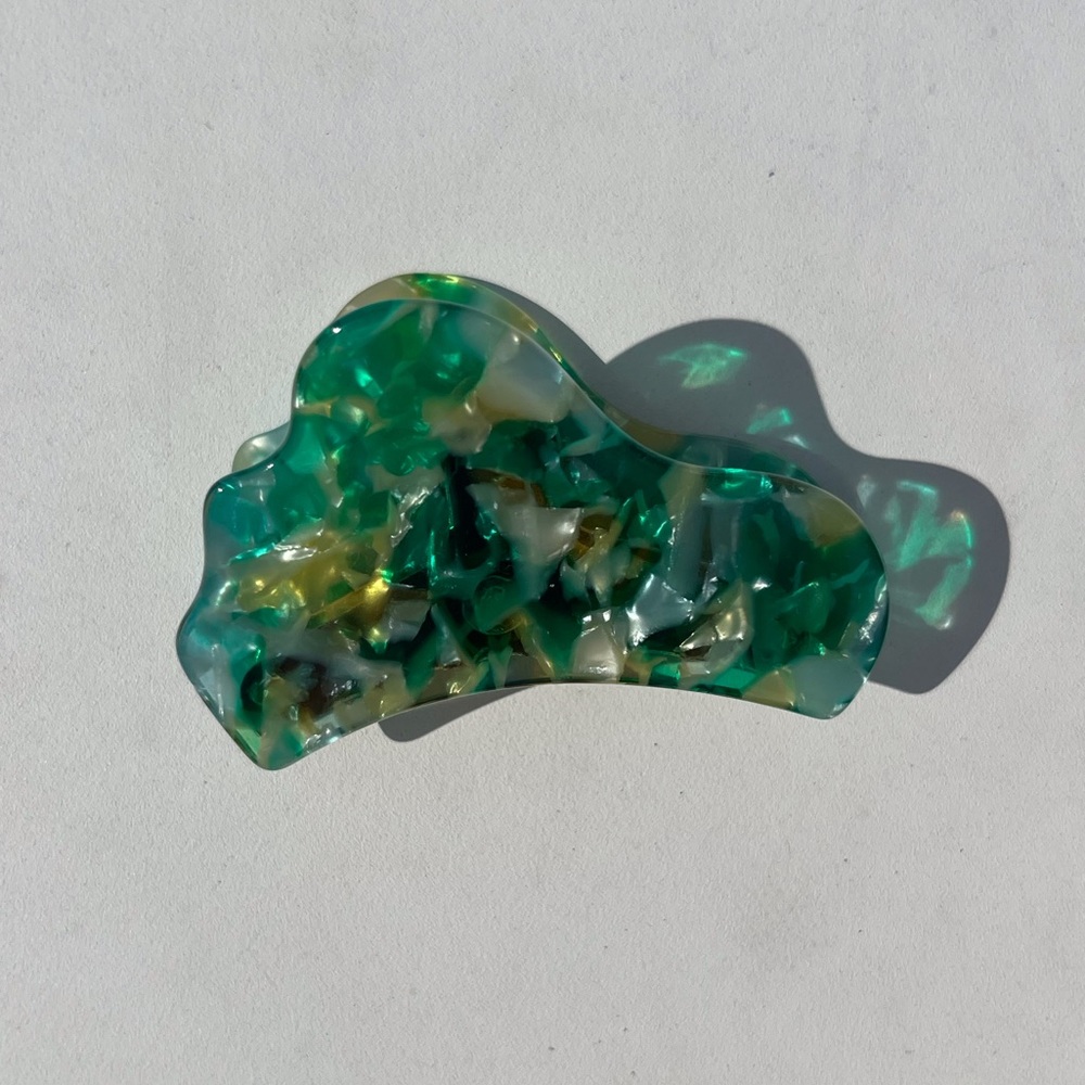 Valet Studio Green Marble Hair Claw